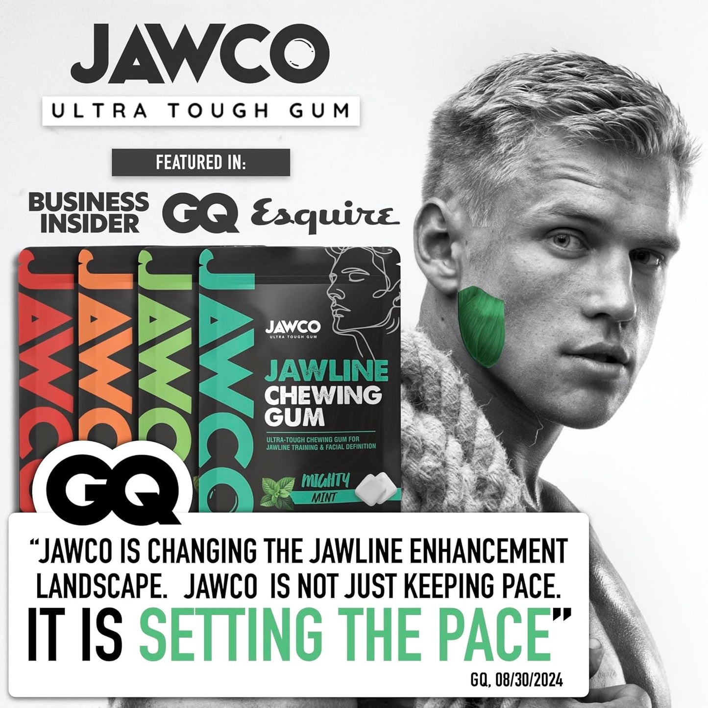JAWCO Ultra-tough Jawline Chewing Gum | Get a Stronger