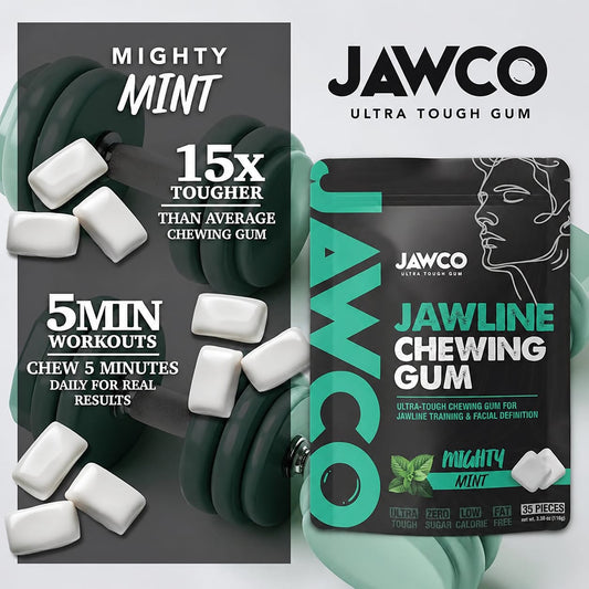 JAWCO Ultra-tough Jawline Chewing Gum | Get a Stronger