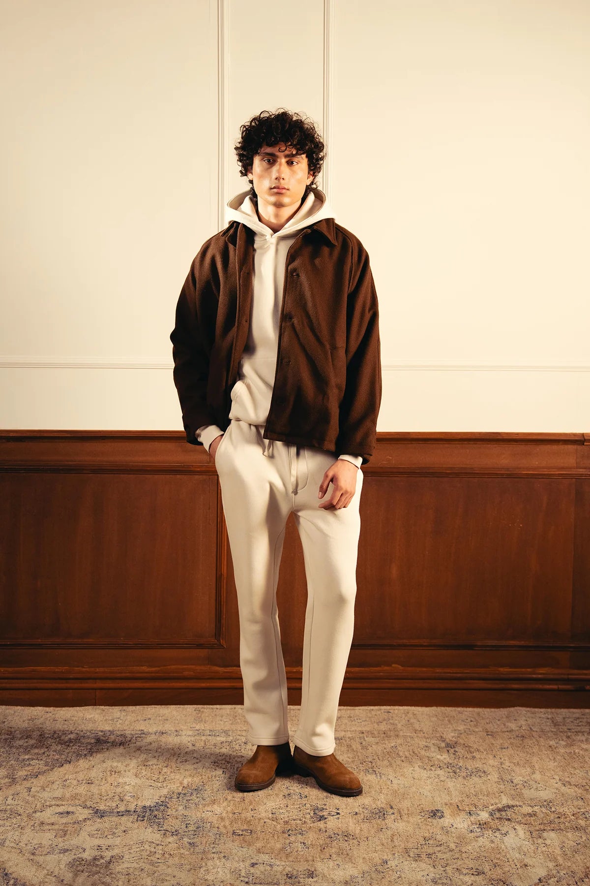 Wool Short Coat – Brown