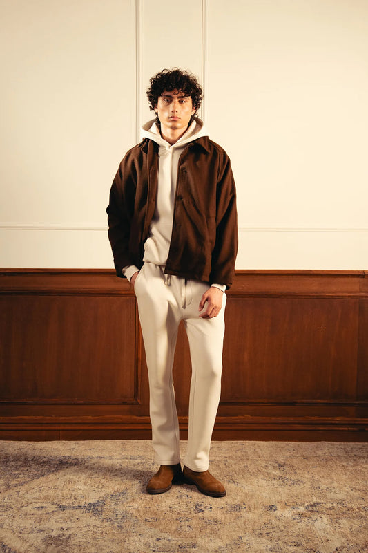 Wool Short Coat – Brown